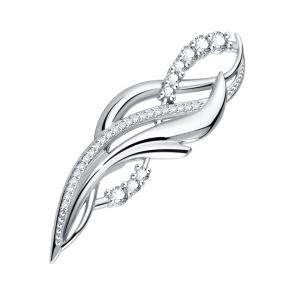 Серебряная брошь TALANT с фианитом 60-72-0001-12875 фото