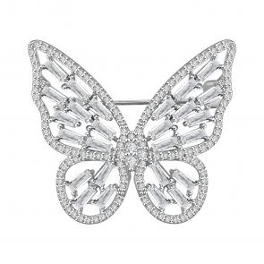 Серебряная брошь TALANT с фианитом 60-72-0001-17296 фото