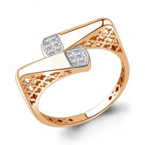 Золотое кольцо AQUAMARINE с фианитом 600017 фото