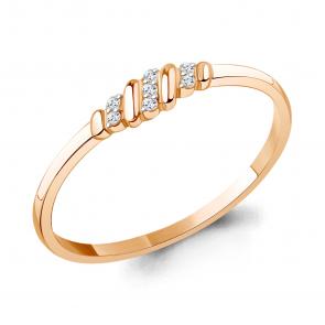 Золотое кольцо AQUAMARINE с фианитом 600669 фото