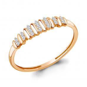 Золотое кольцо AQUAMARINE с фианитом 600678А фото