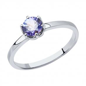 Кольцо из белого золота SOKOLOV с танзанитом 6014234-3 фото