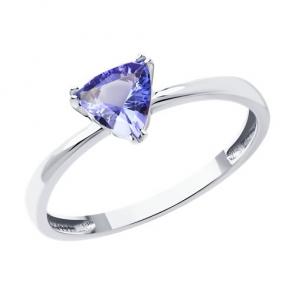 Кольцо из белого золота SOKOLOV с танзанитом 6014312-3 фото