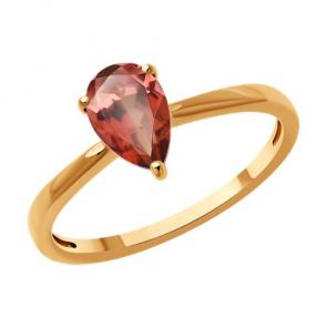 Золотое кольцо SOKOLOV с турмалином 6014320 фото