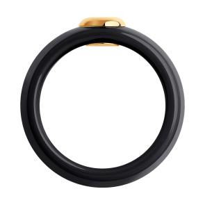 Золотое кольцо SOKOLOV с бриллиантом и керамикой 6015010 фото