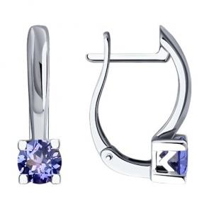 Серьги из белого золота SOKOLOV с танзанитом 6024359-3 фото