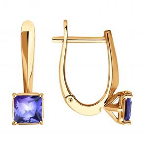 Золотые серьги SOKOLOV с танзанитом 6024393 фото