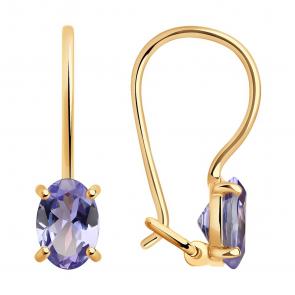 Золотые серьги SOKOLOV с танзанитом 6024445 фото