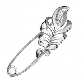 Серебряная булавка TALANT с фианитом 61-72-0001-25835 фото