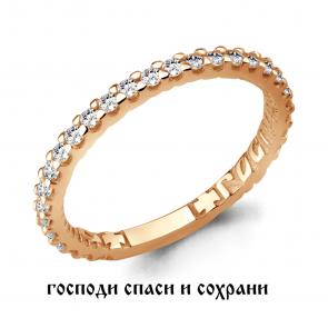 Золотое кольцо AQUAMARINE с фианитом 61517А фото