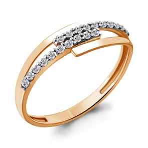 Золотое кольцо AQUAMARINE с фианитом 61966А фото