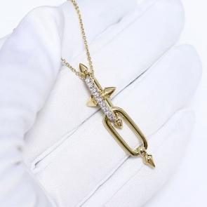 Колье из лимонного золота АЛЬКОР с бриллиантом 66559-300 фото