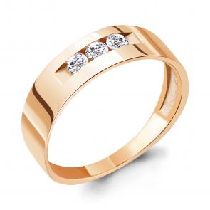 Золотое кольцо AQUAMARINE с фианитом 67402 фото