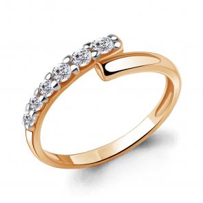 Золотое кольцо AQUAMARINE с фианитом 67701А фото