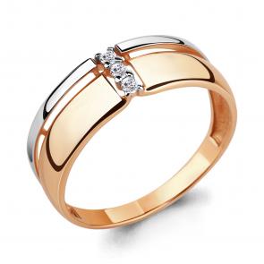 Золотое кольцо AQUAMARINE с фианитом 68260 фото