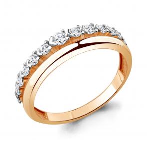 Золотое кольцо AQUAMARINE с фианитом 68571А фото