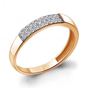 Золотое кольцо AQUAMARINE с фианитом 68795А фото