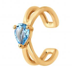 Одиночная серьга из золота SOKOLOV с топазом 7-170002 фото