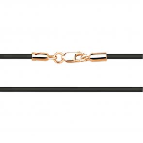 Каучуковый шнурок с замком из золота AQUAMARINE 70062 фото