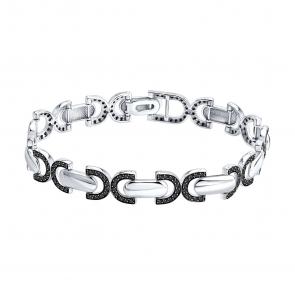 Золотой браслет SOKOLOV с чёрным бриллиантом 7050025-3 фото