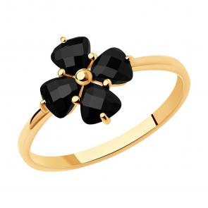 Золотое кольцо SOKOLOV с агатом 716188 фото