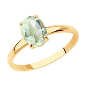 Золотое кольцо SOKOLOV с аметистом 716236 фото