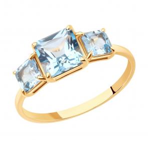 Золотое кольцо SOKOLOV с топазом 716240 фото