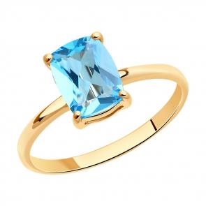 Золотое кольцо SOKOLOV с топазом 716280 фото