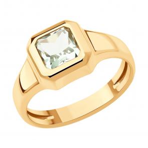 Золотое кольцо SOKOLOV с празиолитом 716375 фото