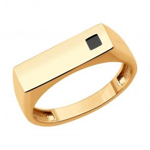 Золотое кольцо SOKOLOV с ониксом 716404 фото