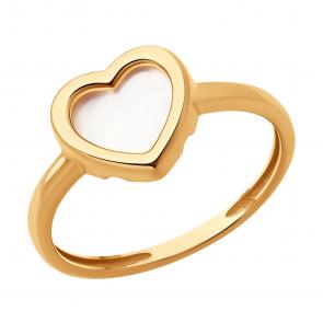 Золотое кольцо SOKOLOV с перламутром 716413 фото