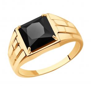 Золотое кольцо SOKOLOV с ониксом 716471 фото