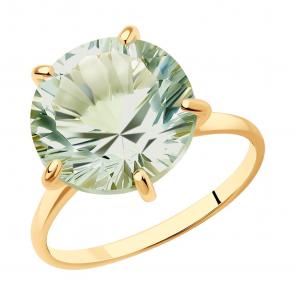 Золотое кольцо SOKOLOV с аметистом 716514 фото