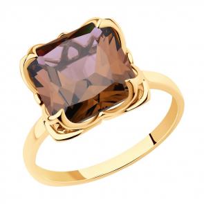 Золотое кольцо SOKOLOV с ситаллом цвета Султанит 716560 фото