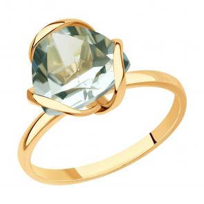 Золотое кольцо SOKOLOV с аметистом 716662 фото