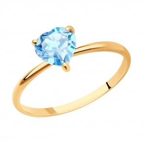 Золотое кольцо SOKOLOV с топазом 716745 фото