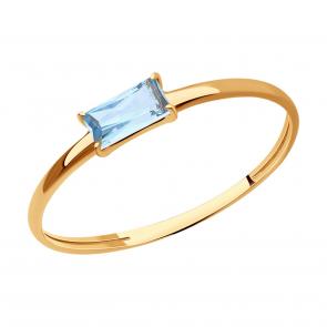 Золотое кольцо SOKOLOV с топазом 716810 фото