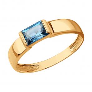 Золотое кольцо SOKOLOV с Лондон топазом 716978 фото