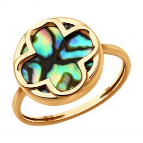 Золотое кольцо SOKOLOV с перламутром 717076 фото