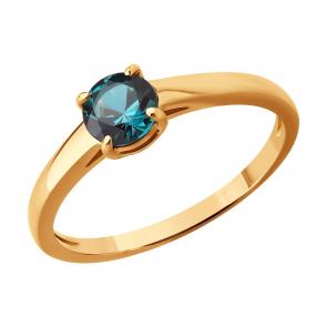 Золотое кольцо SOKOLOV с гидротермальным александритом 717151 фото