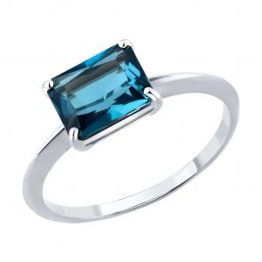 Золотое кольцо SOKOLOV с Лондон топазом 717158-3 фото