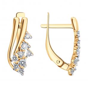 Золотое кольцо SOKOLOV с фианитом и гранатом 717290 фото