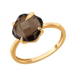 Золотое кольцо SOKOLOV с раухтопазом 717297 фото