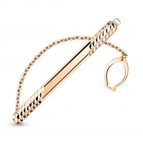 Золотой зажим для галстука AQUAMARINE 72112 фото