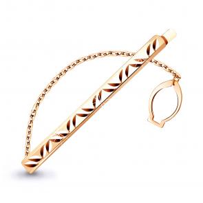 Золотой зажим для галстука AQUAMARINE 72114 фото