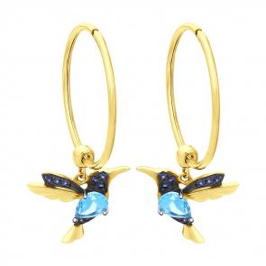 Серьги из лимонного золота SOKOLOV с топазом и фианитом 725377-2 фото