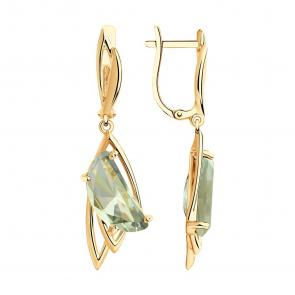 Золотые серьги SOKOLOV с аметистом 727133 фото