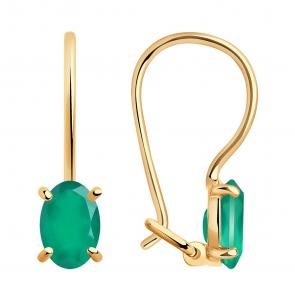 Золотые серьги SOKOLOV с агатом 727401 фото