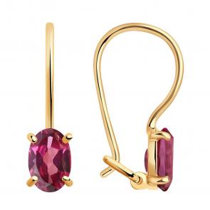 Золотые серьги SOKOLOV с родолитом 727402 фото