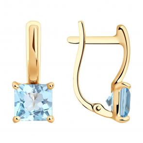 Золотые серьги SOKOLOV с топазом 727421 фото